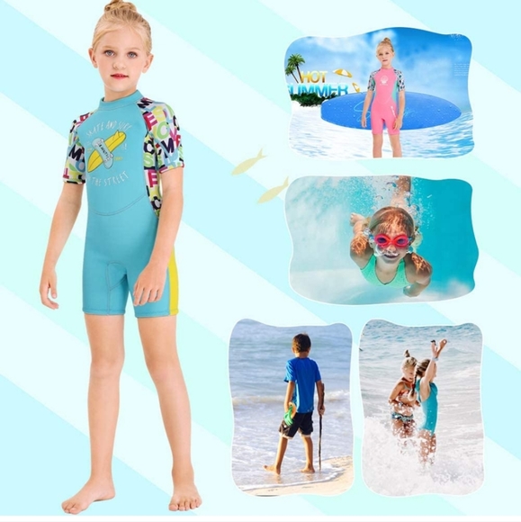 NWOT Dive & Sail Kids Wetsuit  Thermal Neoprene One Piece Short Sleeves XL - Picture 10 of 13